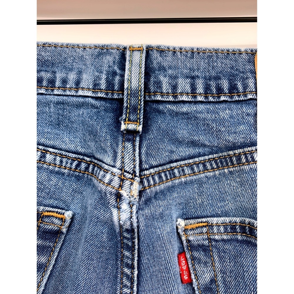 Levis 505 Jeans Mens 33x32 Blue Straight Leg Workwear Distressed Denim Pants - Picture 4 of 11
